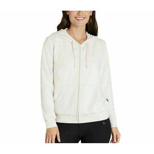 Eddie Bauer Women Full Zip 4-Way Stretch Relaxed Fit Hoodie Jacket--Chalk